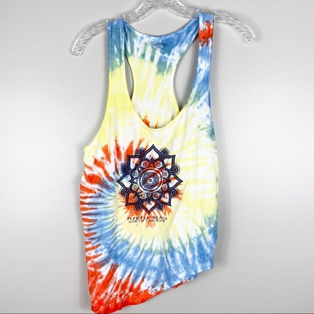 🌺3 FOR $20🌺 - Myrtle Beach Tie Dye Exist asymmetrical tank M